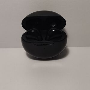 Black Wireless Earbuds with Charging Case